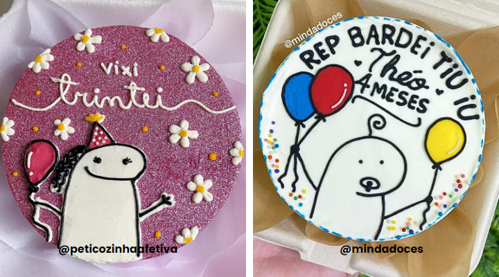 8 Caixas Para Bentô Cake Flork Meme Aniversário - Rep Bardei Tiu Iu