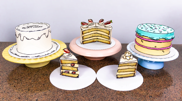 Bolo que parece Desenho - Comic Cake - Culinária de Sucesso